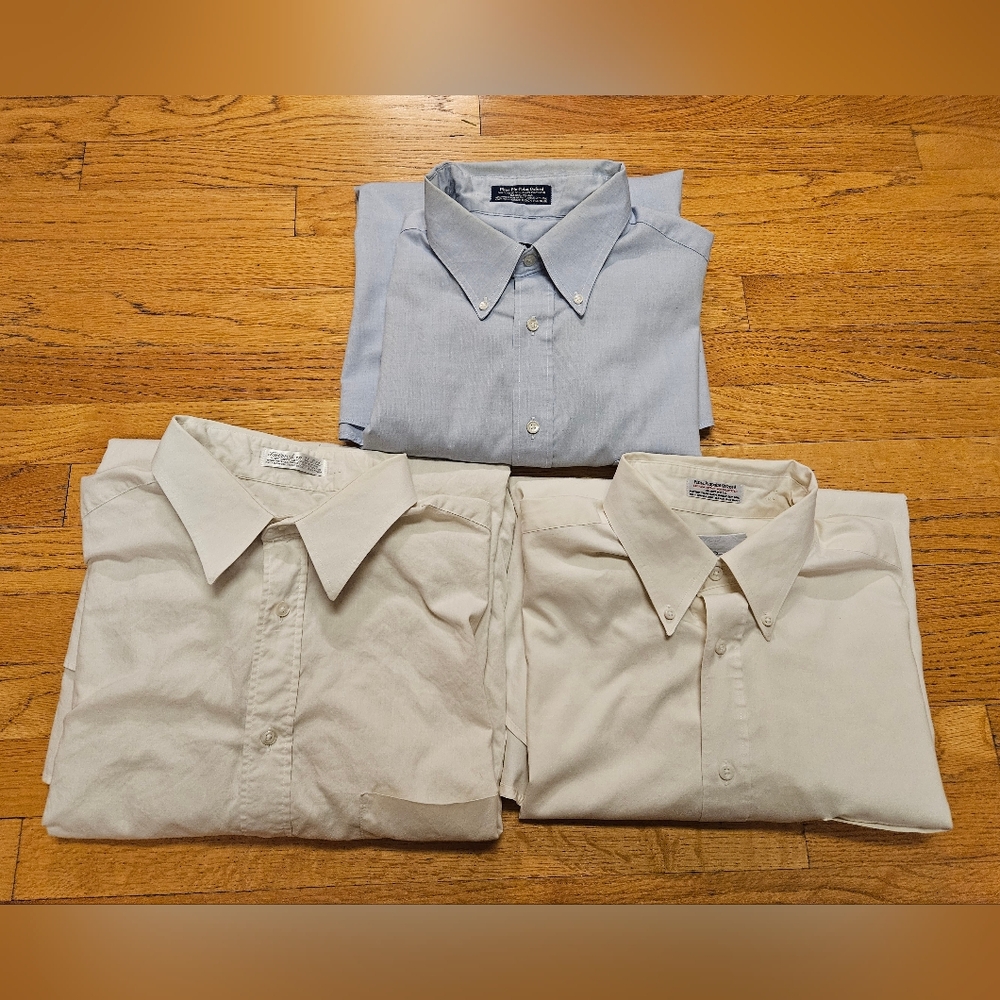 3 Enro Button Down Men's Dress Shirt Size 17.5-36 Tall